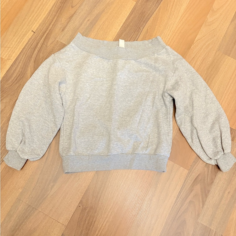 H&M Gray Off-the-Shoulder Sweater